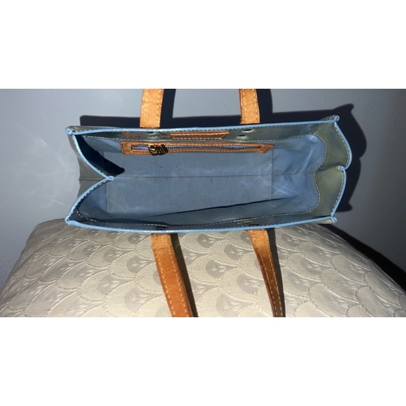 Light turquoise authentic Louis Vuitton vernis reade pm tote - Picture 5 of 7